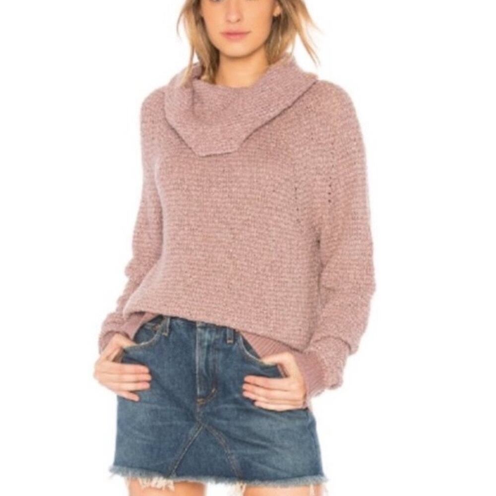 Free People Mauve By Your Side Sweater Sz M